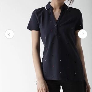 Tommy Hilfiger, Navy Short-Sleeve Polo, Large